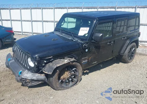 2022 Jeep Wrangler 4Xe Unlimited Sahara 4X4 из США, поврежденный, VIN 1C4JJXP67NW275910